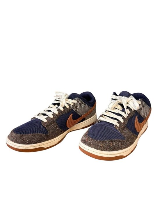 Nike Dunk Low Premium Tweed Corduroy FQ8746-410 Midnight Navy Brown Men’s 9.5 main image 9